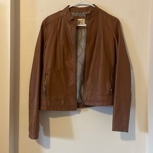 Faded glory brown leather jacket